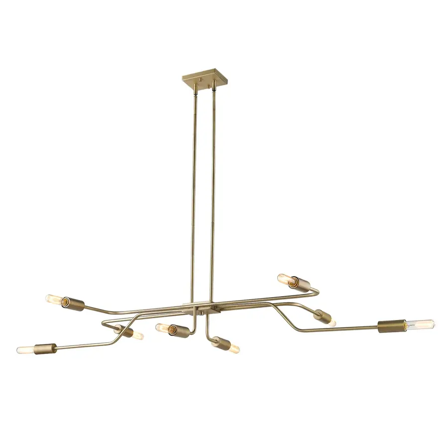 Perret 8-Light Convertible Pendant in Aged Brass - Image 6