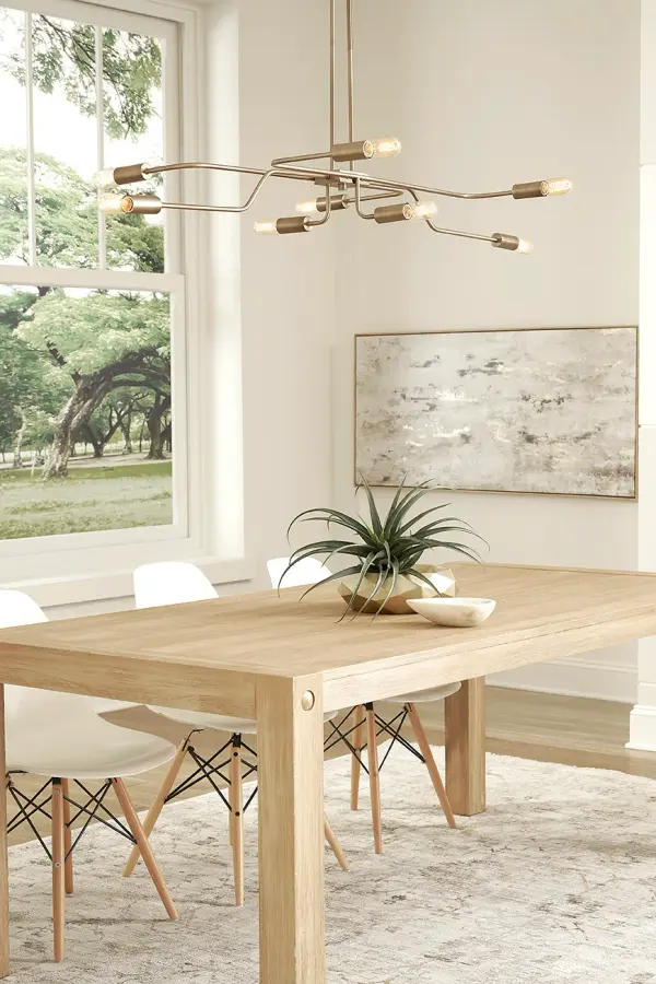Perret 8-Light Convertible Pendant in Aged Brass - Image 8