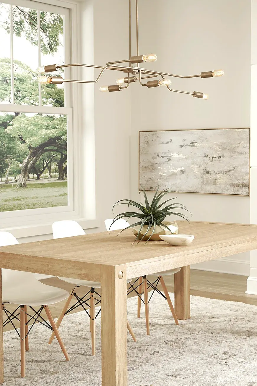 Perret 8-Light Convertible Pendant in Aged Brass - Image 8