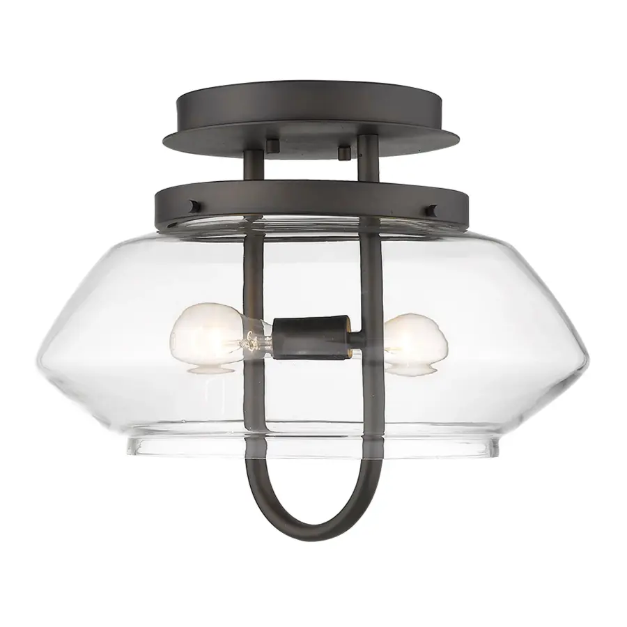 Garner 2-Light Semi-Flush Mount in Oil-Rubbed Bronze - Image 1