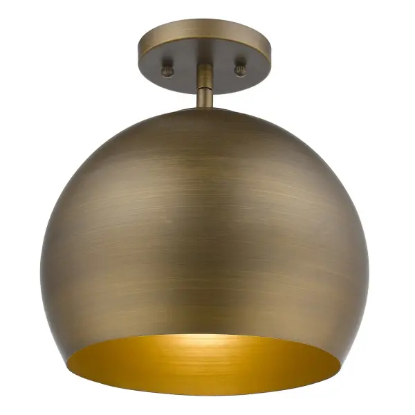 Latitude 1-Light Pendant in Hand Painted Antique Gold - Image 2