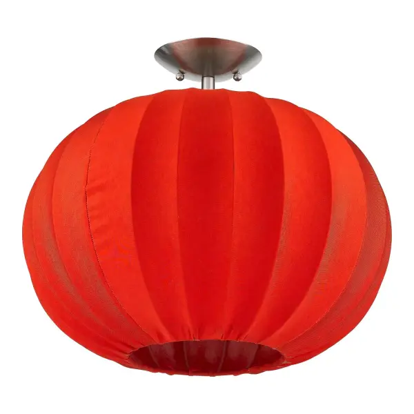 Shanghai 1-Light Pendant in Brushed Nickel - Image 1