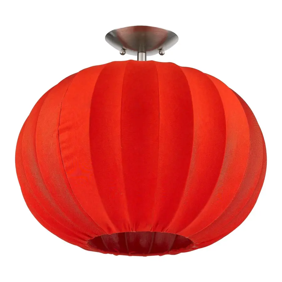 Shanghai 1-Light Pendant in Brushed Nickel - Image 1