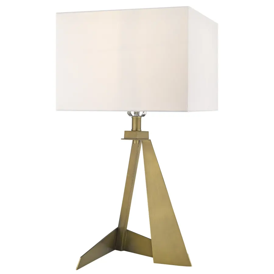 Stratos 1-Light Table Lamp in Aged Brass - Image 3