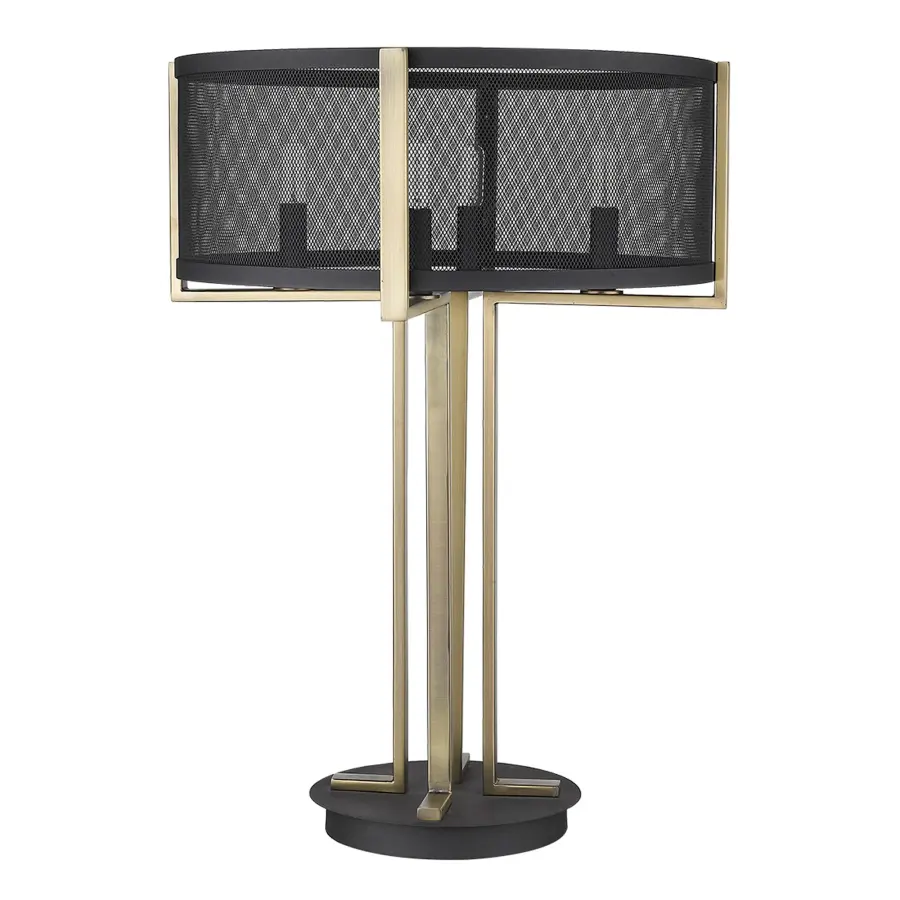 Trend Home 4-Light Table Lamp in Matte Black - Image 1