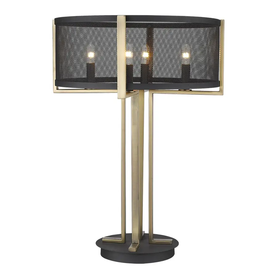 Trend Home 4-Light Table Lamp in Matte Black - Image 2