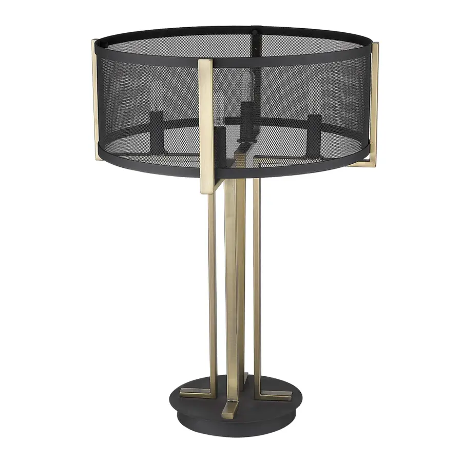 Trend Home 4-Light Table Lamp in Matte Black - Image 3