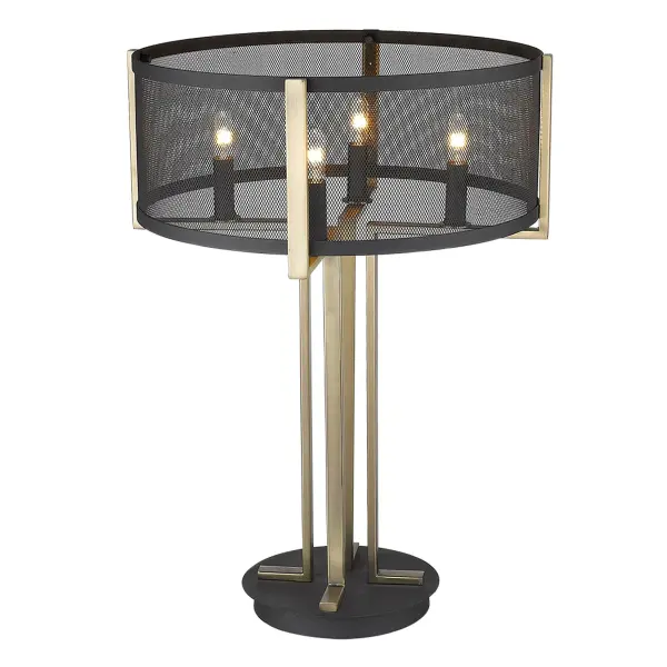 Trend Home 4-Light Table Lamp in Matte Black - Image 4