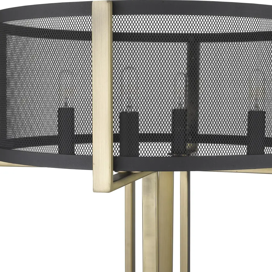 Trend Home 4-Light Table Lamp in Matte Black - Image 6