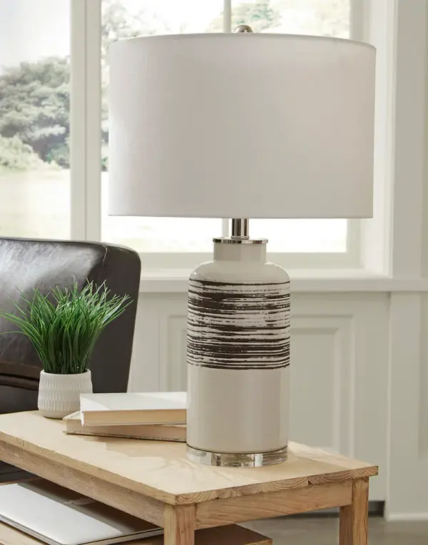 Trend Home Ceramic Table Lamp with Linen Shade - Image 7