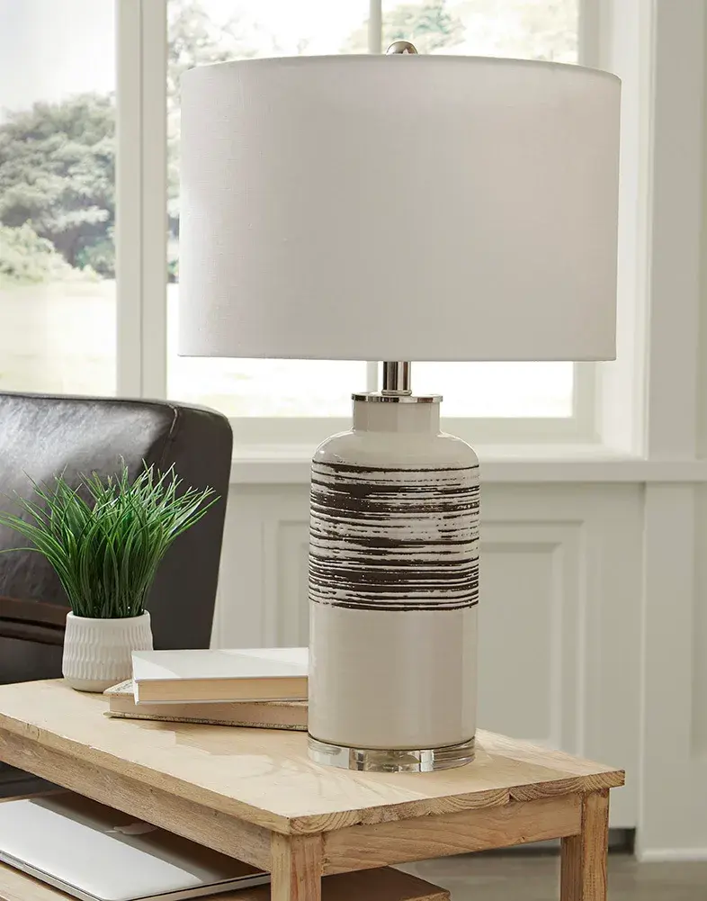 Trend Home Ceramic Table Lamp with Linen Shade - Image 7