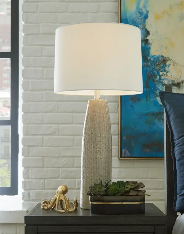 Trend Home Ceramic Table Lamp with Linen Shade - Image 7