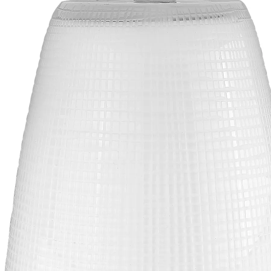 Trend Home White Glass Table Lamp with Seasalt Linen Shade - Image 5