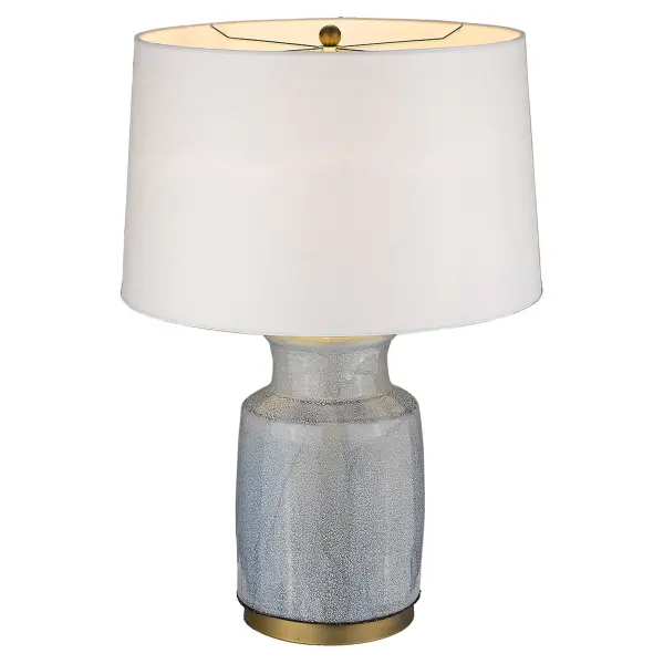 Trend Home Brass Ceramic Table Lamp with Seasalt Linen Shade - Image 3