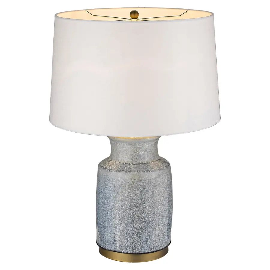 Trend Home Brass Ceramic Table Lamp with Seasalt Linen Shade - Image 3