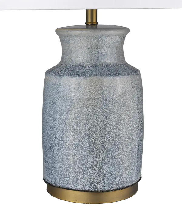 Trend Home Brass Ceramic Table Lamp with Seasalt Linen Shade - Image 4