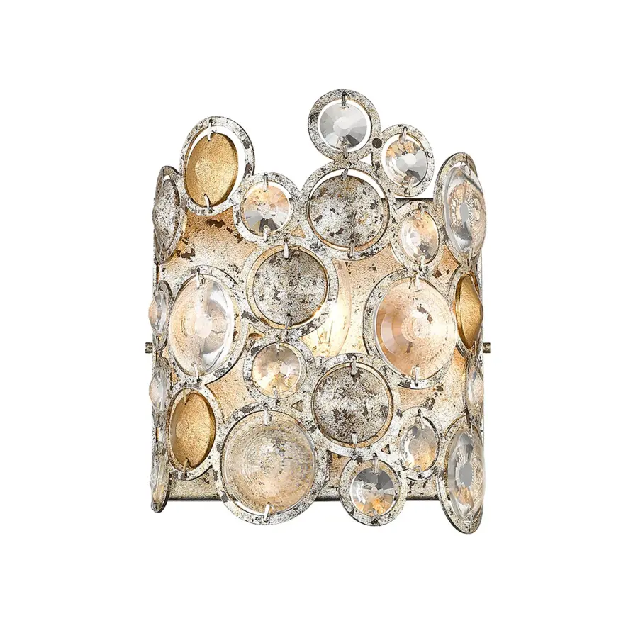 Vitozzi 1-Light Sconce in Antique Silver Leaf - Image 2