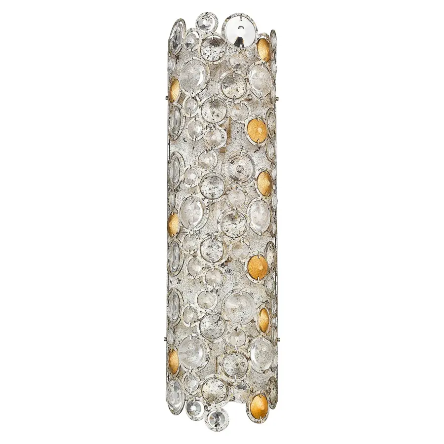 Vitozzi 3-Light Sconce in Antique Silver Leaf - Image 1