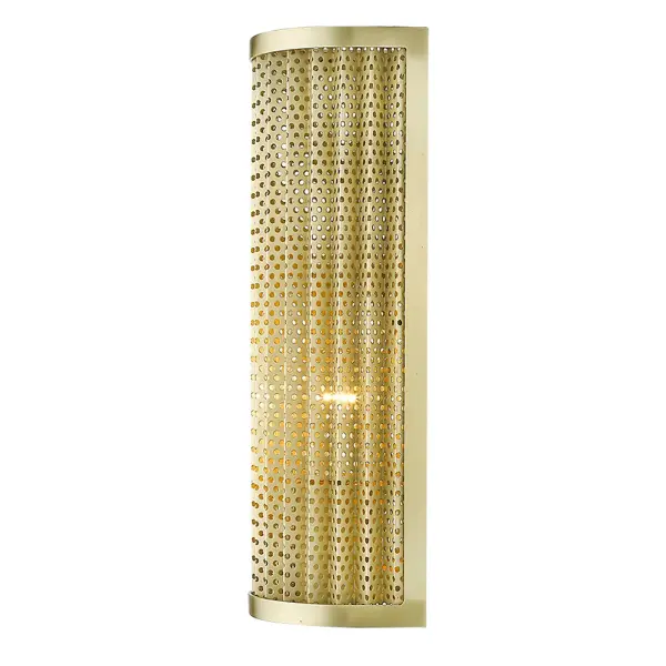 The Basetti 1-Light Sconce combines contemporary styling with warm gold finish, making it ideal for vanity lighting or accent illumination. Its compact 13-inch height and 4-inch extension work well in tight spaces. - alternate view