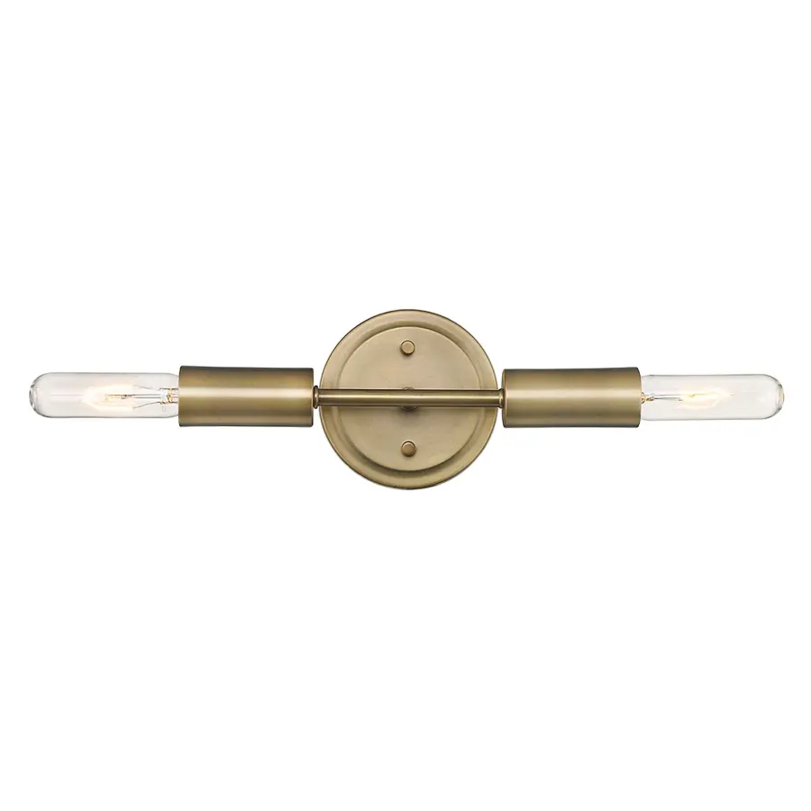 Perret 2-Light Sconce in Aged Brass - Image 2