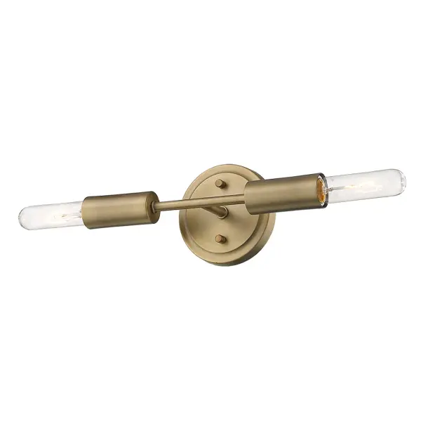 Perret 2-Light Sconce in Aged Brass - Image 4
