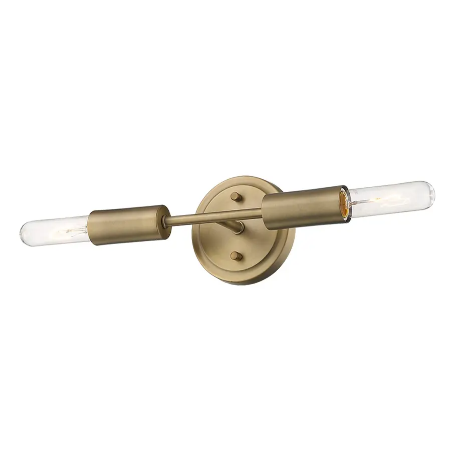Perret 2-Light Sconce in Aged Brass - Image 4