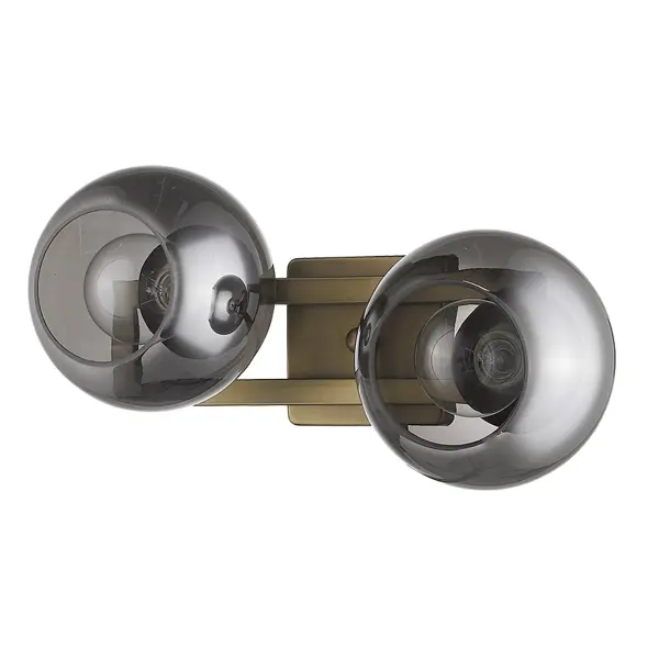 Lunette 2-Light Sconce in Aged Brass - Image 3