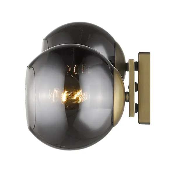 Lunette 2-Light Sconce in Aged Brass - Image 5