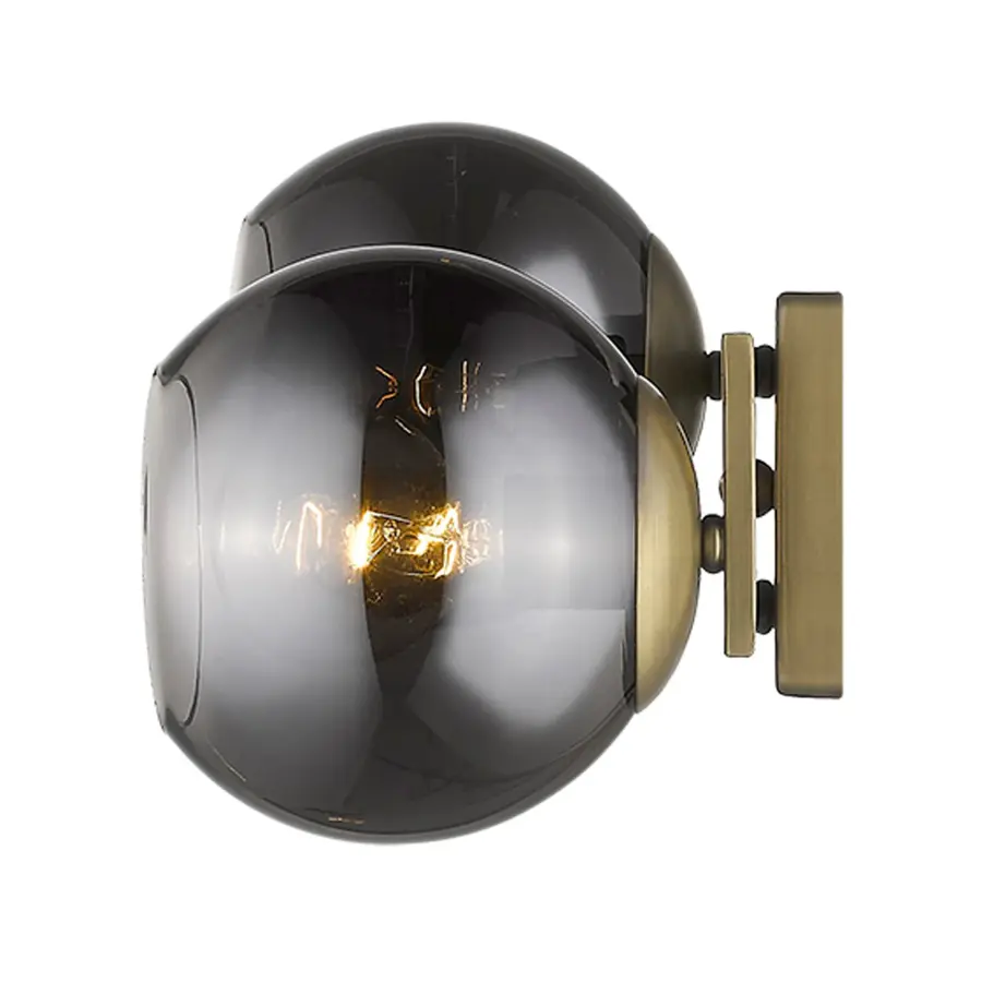Lunette 2-Light Sconce in Aged Brass - Image 5