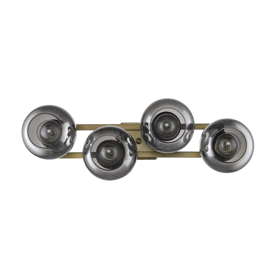 Lunette 4-Light Sconce in Aged Brass - Image 1