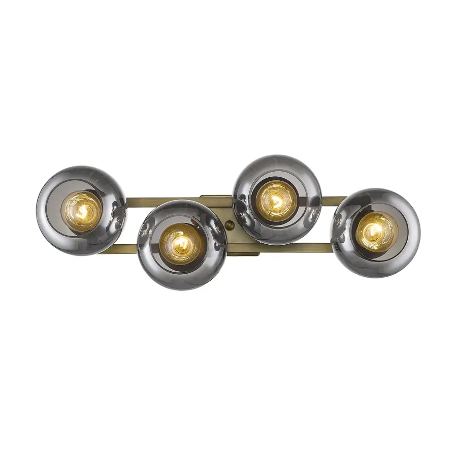 Lunette 4-Light Sconce in Aged Brass - Image 2