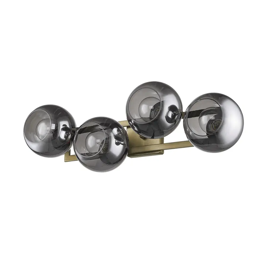 Lunette 4-Light Sconce in Aged Brass - Image 3