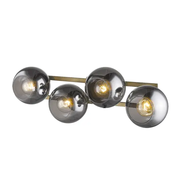 Lunette 4-Light Sconce in Aged Brass - Image 4