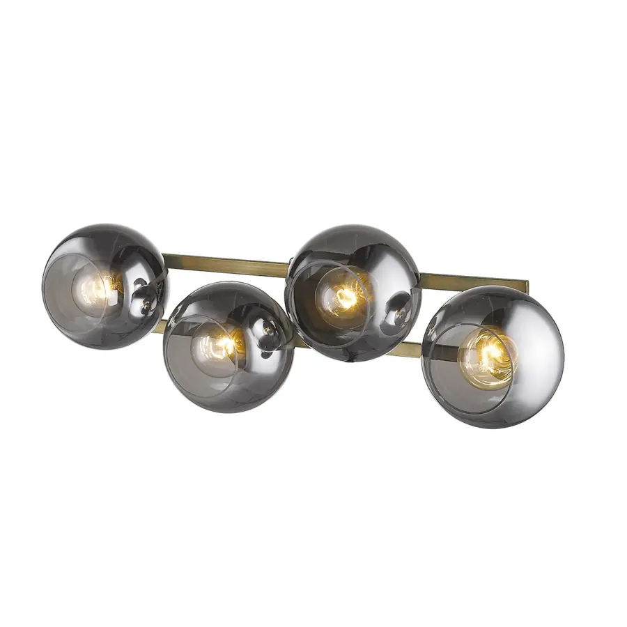 Lunette 4-Light Sconce in Aged Brass - Image 4