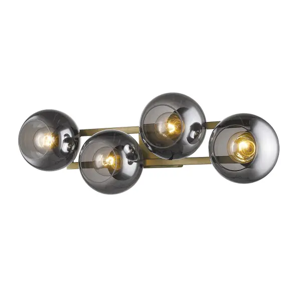 Lunette 4-Light Sconce in Aged Brass - Image 5