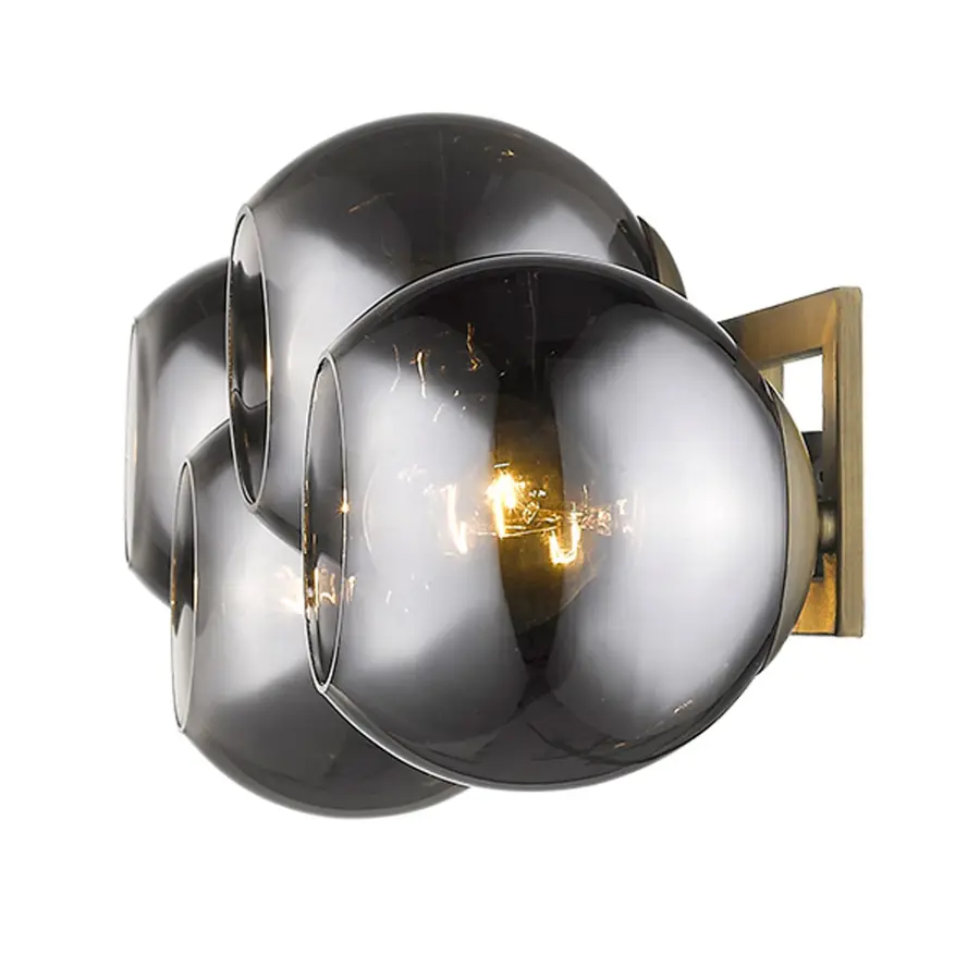 Lunette 4-Light Sconce in Aged Brass - Image 6