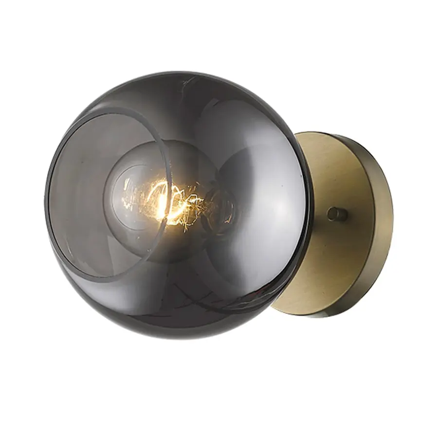 Lunette 1-Light Sconce in Aged Brass - Image 2