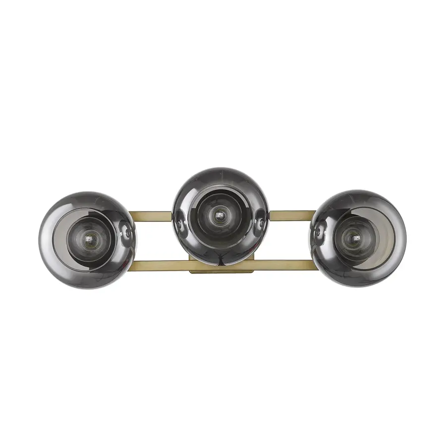 Lunette 3-Light Sconce in Aged Brass - Image 1