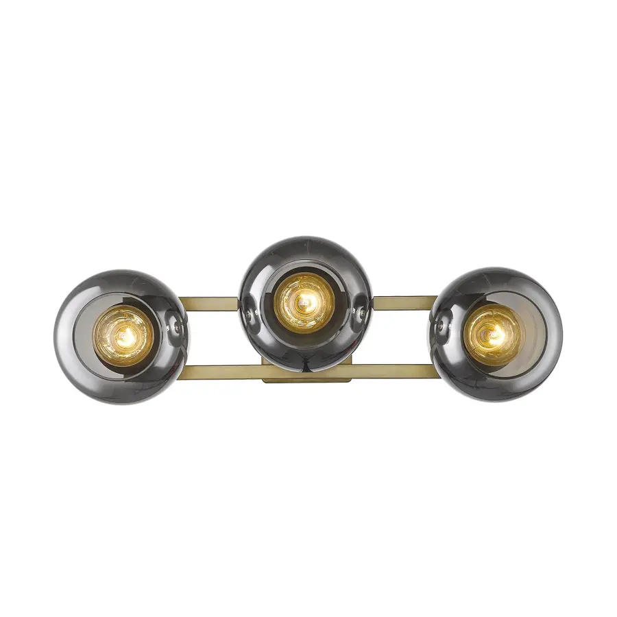 Lunette 3-Light Sconce in Aged Brass - Image 2