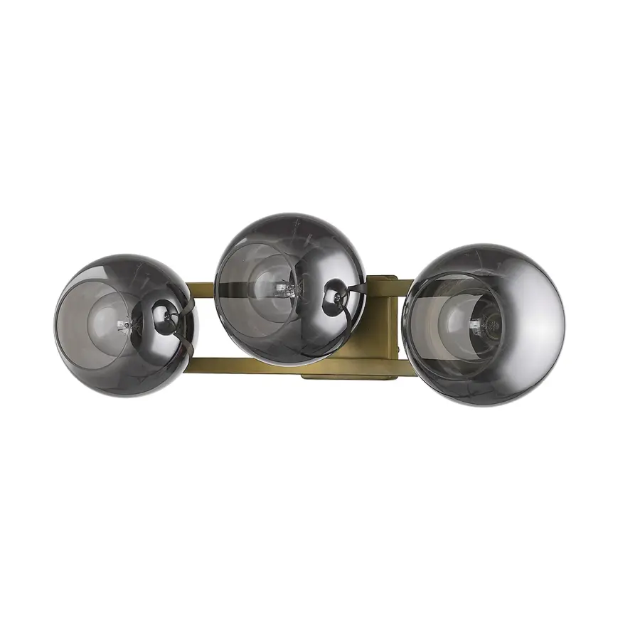 Lunette 3-Light Sconce in Aged Brass - Image 3