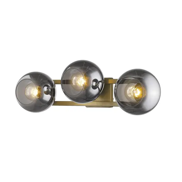 Lunette 3-Light Sconce in Aged Brass - Image 4