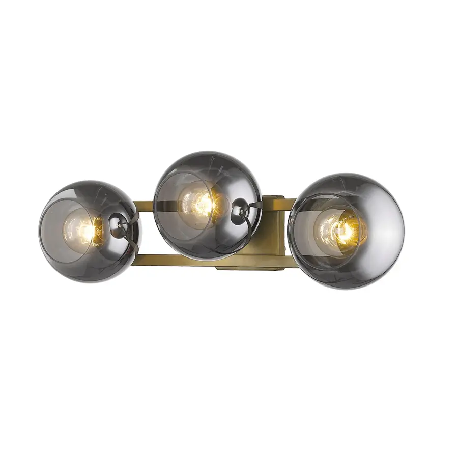 Lunette 3-Light Sconce in Aged Brass - Image 4