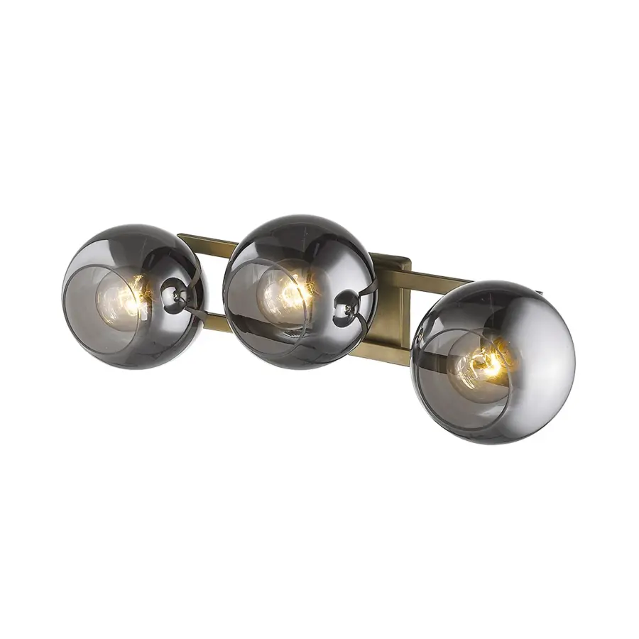Lunette 3-Light Sconce in Aged Brass - Image 5