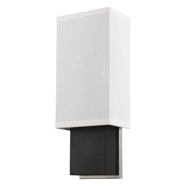 The Finestra wall sconce combines functionality with style, featuring an ADA-compliant design perfect for accessible spaces. The espresso and polished chrome finish paired with a homespun linen shade creates warm, diffused lighting.