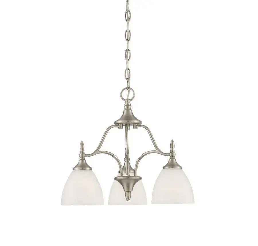 Herndon 3-Light Chandelier in Satin Nickel - Image 1