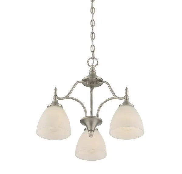Herndon 3-Light Chandelier in Satin Nickel - Image 3