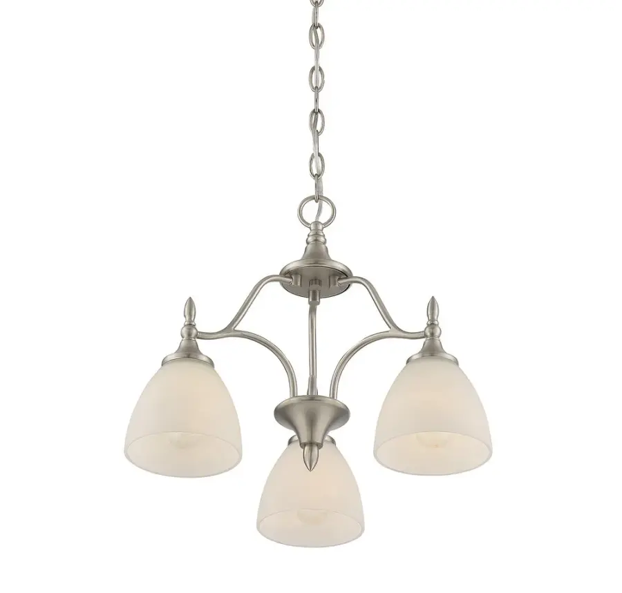 Herndon 3-Light Chandelier in Satin Nickel - Image 3