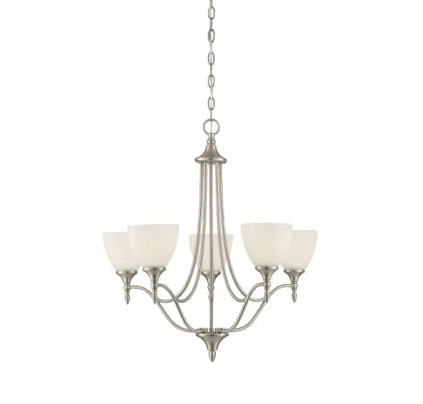 Herndon 5-Light Chandelier in Satin Nickel
