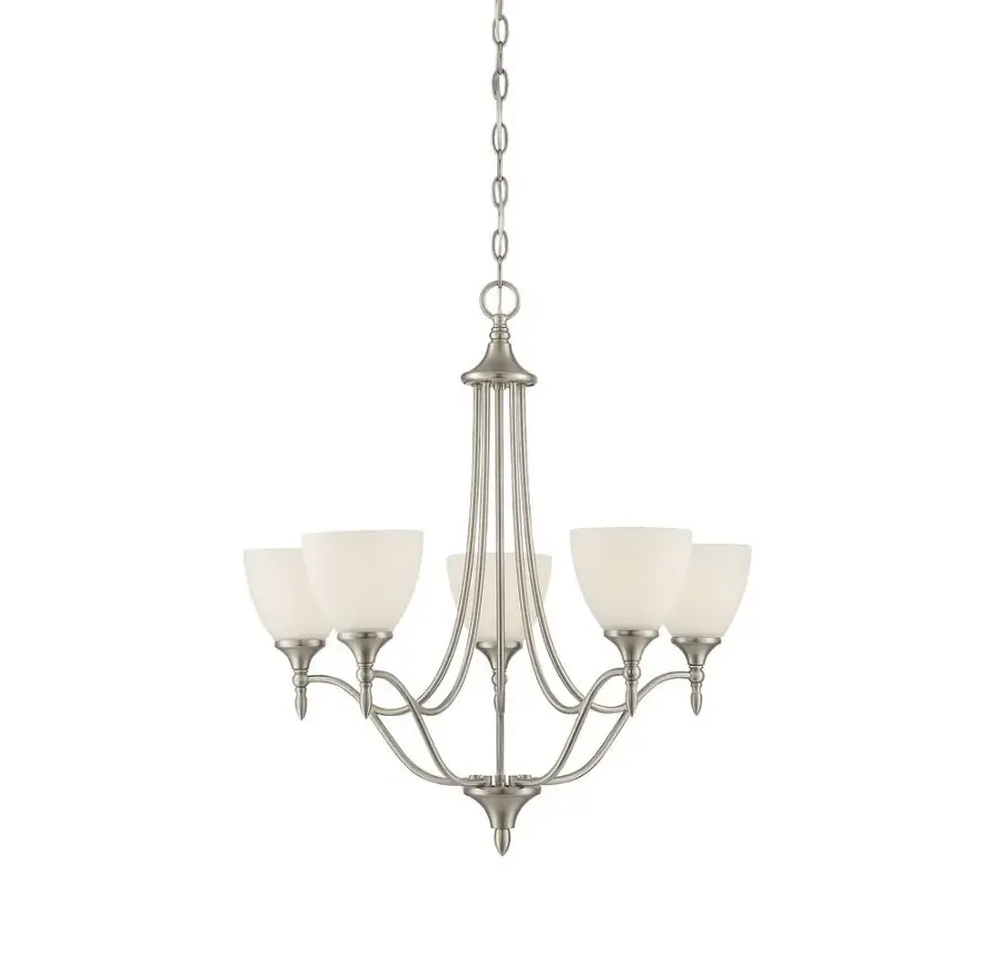 Herndon 5-Light Chandelier in Satin Nickel - Image 1