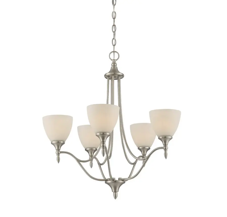 Herndon 5-Light Chandelier in Satin Nickel - Image 3